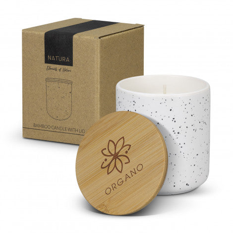 NATURA Candle with Bamboo Lid - Custom Promotional Product