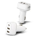 Photon Car Charger - A white USB car charger with two ports, featuring a logo on one side and multiple USB outputs visible.