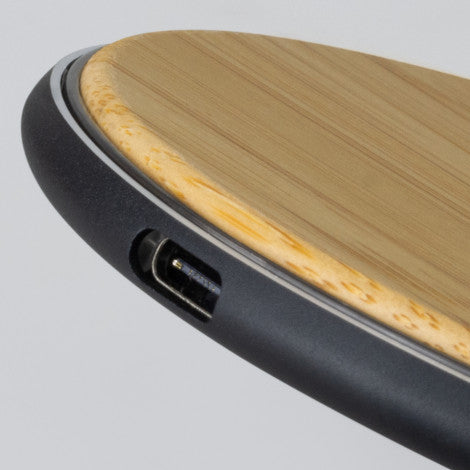 Bamboo 15W Wireless Fast Charger - Custom Promotional Product