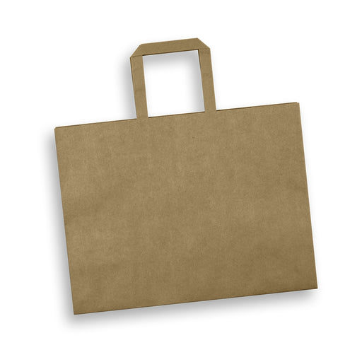 Large Flat Handle Paper Bag Landscape - Custom Promotional Product