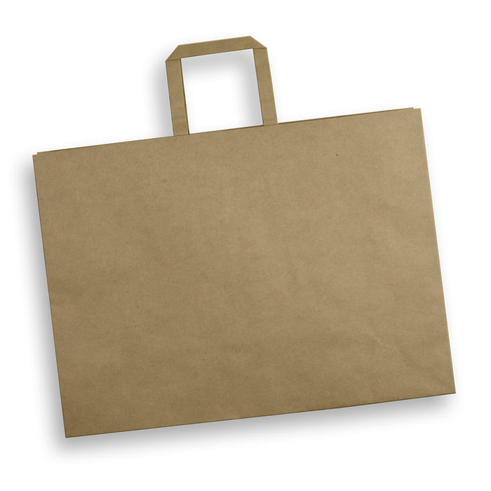 Extra Large Flat Handle Paper Bag Landscape - Custom Promotional Product