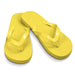 Tidal Flip Flops - Yellow flip flops with a textured surface and smooth straps, featuring a logo on the sole.
