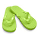Tidal Flip Flops - Bright green Tidal Flip Flops with a textured surface and shiny straps, featuring a simple thong design.
