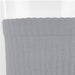 June Crew Socks - A pair of grey crew socks with a textured ribbed design, featuring a branding logo on the cuff.