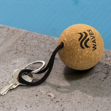 Cork Floating Key Ring - Round - Custom Promotional Product
