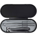 Beautix Manicure Set - A black manicure set containing a nail clipper and two tools in a sleek, oval case.