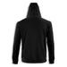 Swiss Peak Urban Hoodie - A black hoodie with a hood, featuring long sleeves and a rear view design. It has a logo on it.
