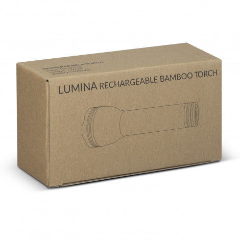 Lumina Rechargeable Bamboo Torch - Custom Promotional Product