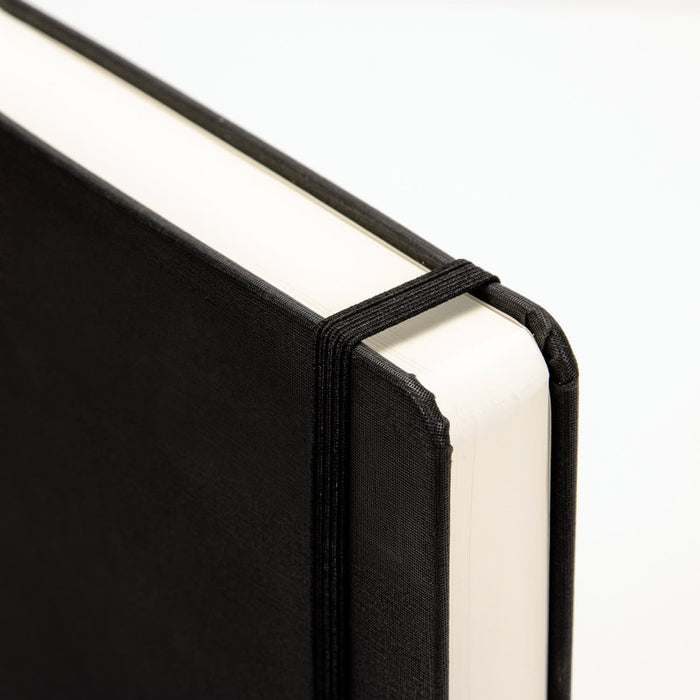 A5 Daily Diary - 2027 - A5 daily diary in black, featuring a sleek cover and an elastic band closure.