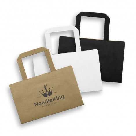 Small Flat Handle Paper Bag Landscape - Custom Promotional Product