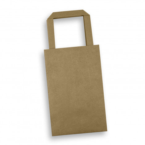 Small Flat Handle Paper Bag Portrait - Custom Promotional Product