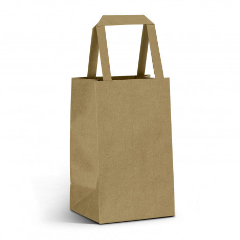 Small Flat Handle Paper Bag Portrait - Custom Promotional Product