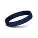Kids Silicone Wrist Band - Embossed - A navy silicone wristband with a debossed design and a smooth finish, featuring a logo.