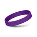 Kids Silicone Wrist Band - Embossed - A purple silicone wristband with a smooth surface, featuring a logo. Ideal for events and exhibitions.