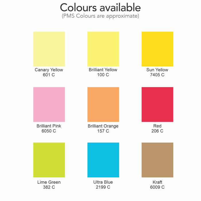 Coloured Sticky Pad 70 x 75mm - 50 Sheets - Custom Promotional Product