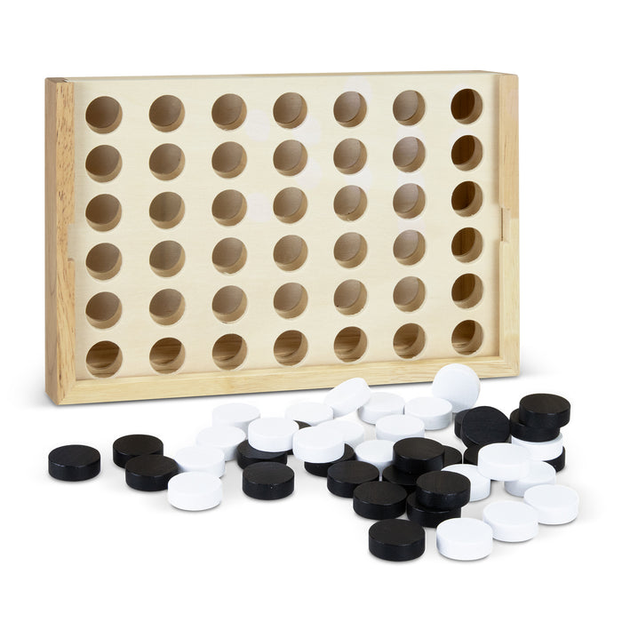 Quattro Wooden Four-in-a-Row Game - Custom Promotional Product