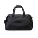 Oceana Recycled Duffle Bag - A black recycled duffle bag featuring sturdy handles and a zipper closure, with a logo on the side.