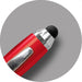 Vistro Stylus Pen - Colour Match - A stylus pen with a red barrel and a black tip, featuring a silver clip. It has a sleek design.