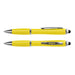 Vistro Stylus Pen - Colour Match - A yellow stylus pen with a shiny silver clip and accents. The product features a smooth finish and branding.
