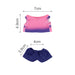 Plush Doll Jersey Outfit (15–17cm Doll) - A plush doll outfit featuring a pink and purple shirt with blue shorts. Includes size measurements.