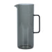 Keepsake Arlo Carafe - A drink bottle in a sleek, smoky grey colour with a prominent handle and a spout, featuring a logo.