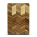 Keepsake Chopping Board - A rectangular chopping board featuring a chevron pattern in various shades of brown wood.