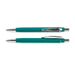 Centurion Soft-Touch Pen - A teal soft-touch pen with a chrome clip and accents, featuring a sleek design.