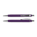 Centurion Soft-Touch Pen - A purple soft-touch pen with a sleek chrome clip and tip, featuring a smooth grip and modern design.