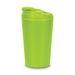 Corsica Coffee Cup - A drink bottle in vibrant lime green with a secure lid and a sleek, modern design. It features a logo.