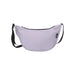 Byron Recycled Waist Bag 1.5L - A purple recycled waist bag with a black zipper and adjustable strap, featuring a logo on the side.