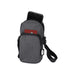 Ross GRS Recycled Phone Pouch - A grey recycled phone pouch with a zippered compartment and a phone inside, featuring a strap for carrying.
