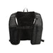 Varyon GRS Recycled Running Vest Hydration Pack 5L - A black recycled running vest hydration pack with mesh design and multiple pockets. It features adjustable straps and a logo.