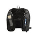 Varyon GRS Recycled Running Vest Hydration Pack 5L - A black hydration pack with mesh panels and pockets for storage, featuring a branding logo.