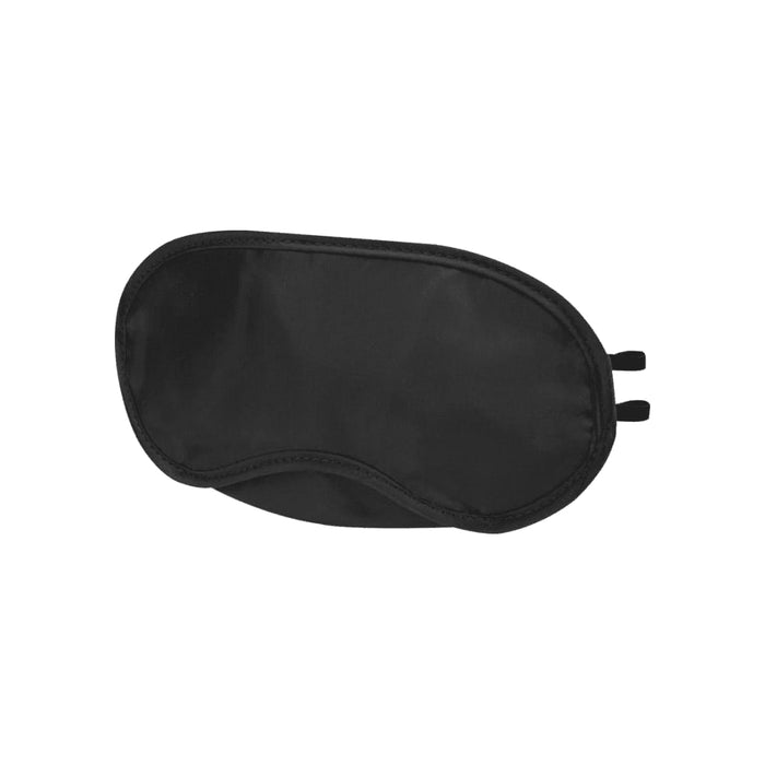 Traveler Eye Mask - A black eye mask with elastic straps, featuring a smooth surface and ergonomic shape, ideal for blocking light.