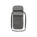 Ross GRS Recycled Smart Travel Pouch - A grey travel pouch with multiple compartments, a mesh pocket, and a shoulder strap. It features a logo.