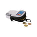 Byron Clip & Go GRS Recycled Small Pouch 0.2L - A small grey and black pouch made from recycled materials, containing coins and a card inside.