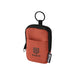 Byron Clip & Go GRS Recycled Small Pouch 0.2L - A small pouch in orange and black, featuring a logo, with a keyring attachment and zipper closure.