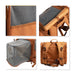 Pet Backpack Carrier with Expandable Design - A pet backpack carrier in a tan colour featuring an expandable mesh design with zippered compartments and adjustable straps.