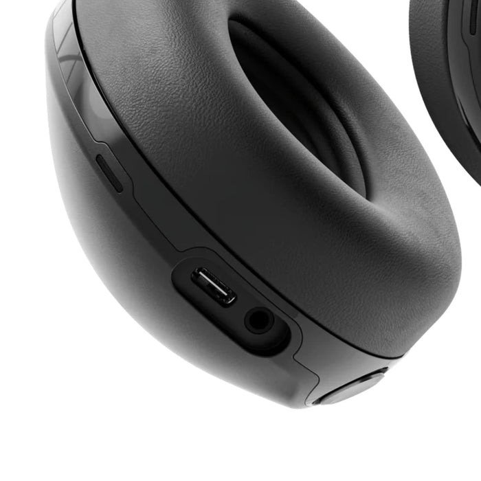 Skullcandy Hesh 360 Headphones - Black Skullcandy Hesh 360 headphones featuring cushioned ear cups and a sleek design. Includes a charging port and audio jack.