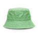 Bondi Washed Bucket Hat - A green bucket hat with a textured surface and a logo on the side.