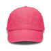 Vintage Washed Cap - A vintage washed cap in a vibrant pink colour with a curved brim and an adjustable strap at the back.
