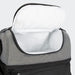 Trades Lunch Cooler Bag - A cooler bag with a grey exterior and a white insulated interior, featuring a zippered opening.