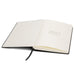 A4 Daily Diary - 2027 - An open A4 diary with a black cover and blank pages, featuring the year "2027" printed on the inside.