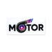 Prism Print - 55 x 24mm Sticker - A sticker featuring the word "MOTOR" with a graphic of a turbocharger in black, purple, and blue colours.