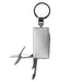 Multi-Tool Keyring - A silver multi-tool keyring featuring scissors and additional tools, attached to a keyring.