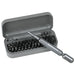 55 in 1 Pocket Screwdriver Tool Set - A grey pocket screwdriver tool set with a variety of bits inside a compact case. Includes a screwdriver handle.