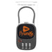 Atlas TSA Lock - A TSA-approved luggage lock in black with a combination dial and an orange logo.