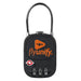 Atlas TSA Lock - A black TSA-approved padlock with a combination dial and a logo on the front.