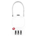 Atlas TSA Lock - A white TSA lock featuring a cable shackle and a combination dial, with a small logo on the front.