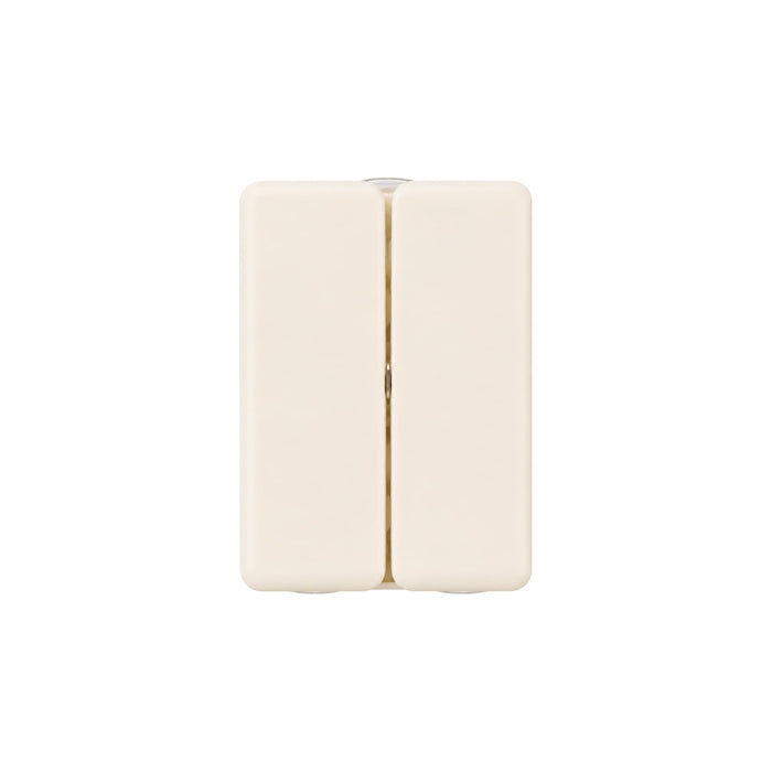 Folding 7 Compartment Pills Box - A folding pills box in cream colour with seven compartments and a central hinge. It features a simple design.